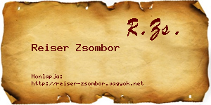 Reiser Zsombor névjegykártya